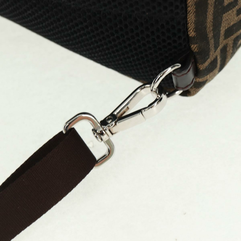 【日本直送】FENDI Zucca帆布Fendines斜背包 黑色棕色 正品 169704M-14
