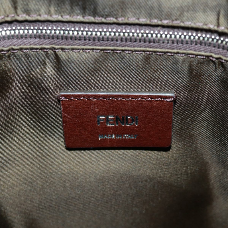 【日本直送】FENDI Zucca帆布Fendines斜背包 黑色棕色 正品 169704M-24
