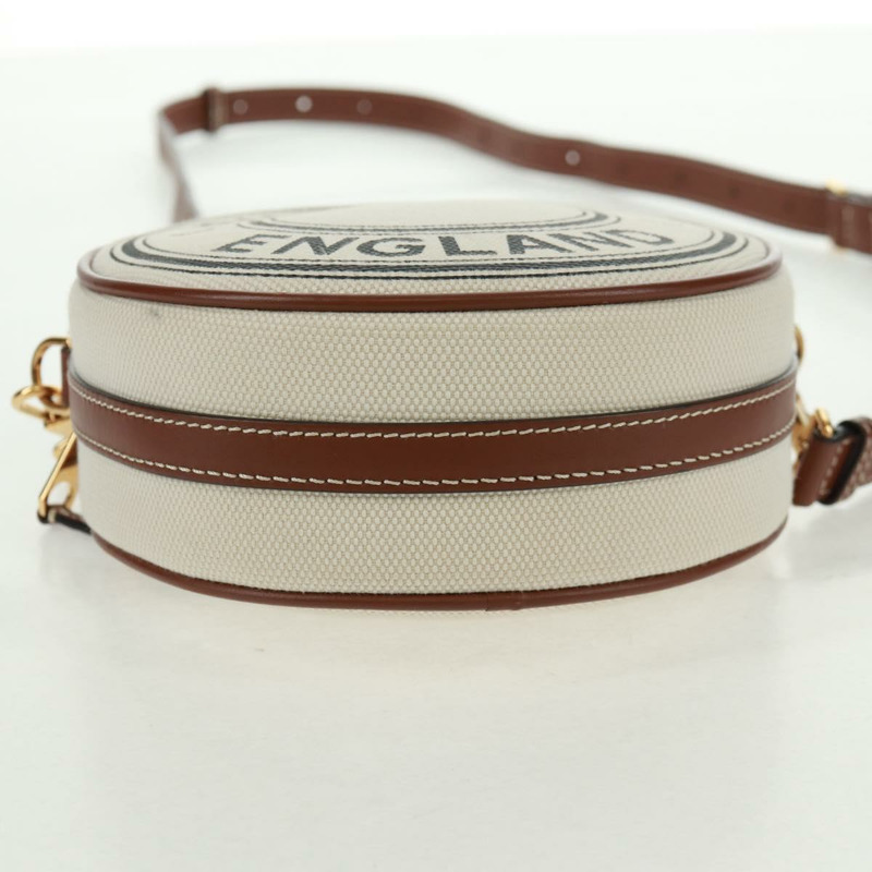 【日本直送】BURBERRY帆布肩包 米色 金色 正品 169776M-5