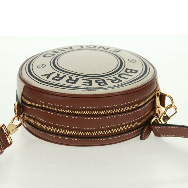 【日本直送】BURBERRY帆布肩包 米色 金色 正品 169776M-6