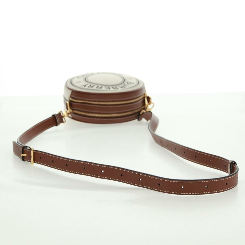 【日本直送】BURBERRY帆布肩包 米色 金色 正品 169776M-7