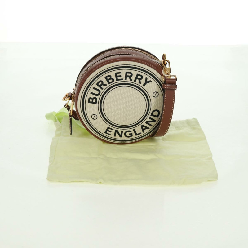 【日本直送】BURBERRY帆布肩包 米色 金色 正品 169776M-11