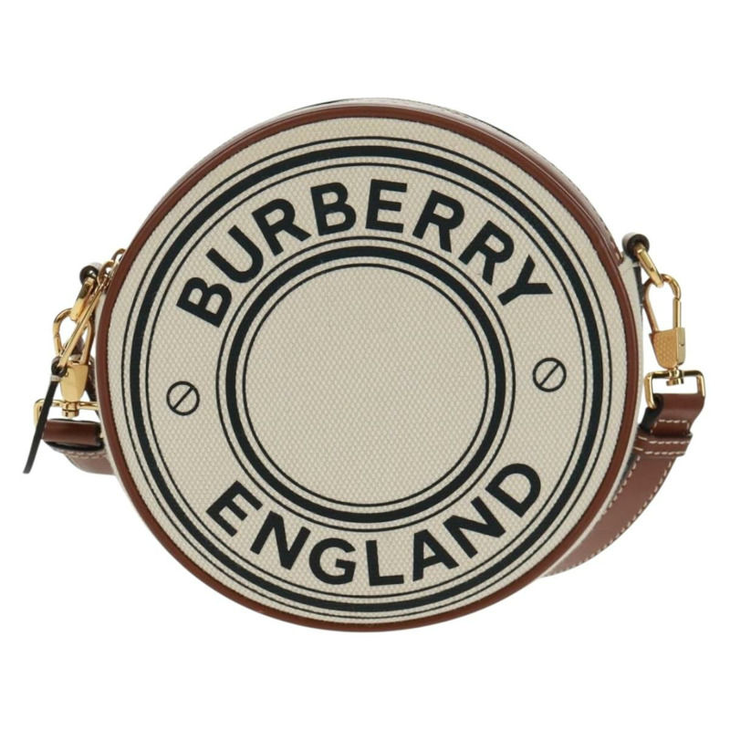 【日本直送】BURBERRY帆布肩包 米色 金色 正品 169776M-12