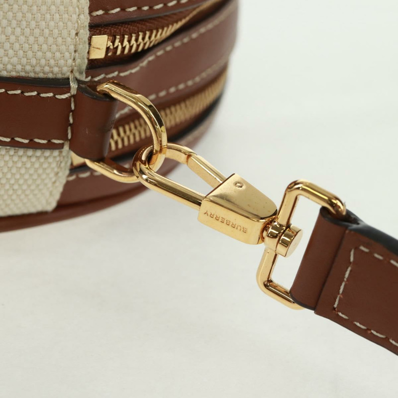【日本直送】BURBERRY帆布肩包 米色 金色 正品 169776M-18