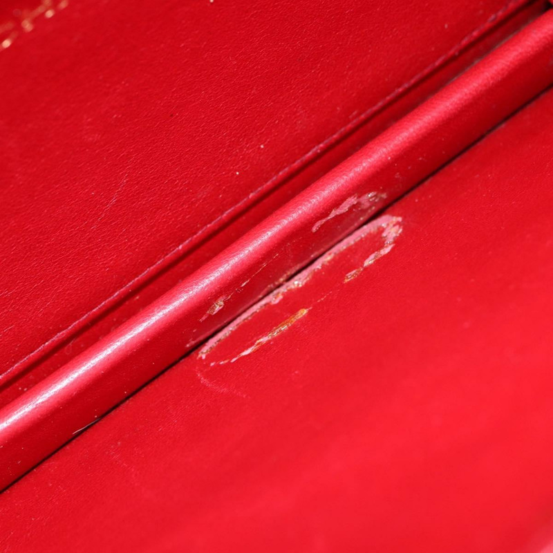 【日本直送】香奈兒 Matelasse 23 雙旋扣鏈條包，羊皮材質，紅色，CC 標誌，正品編號 166468SAM-9