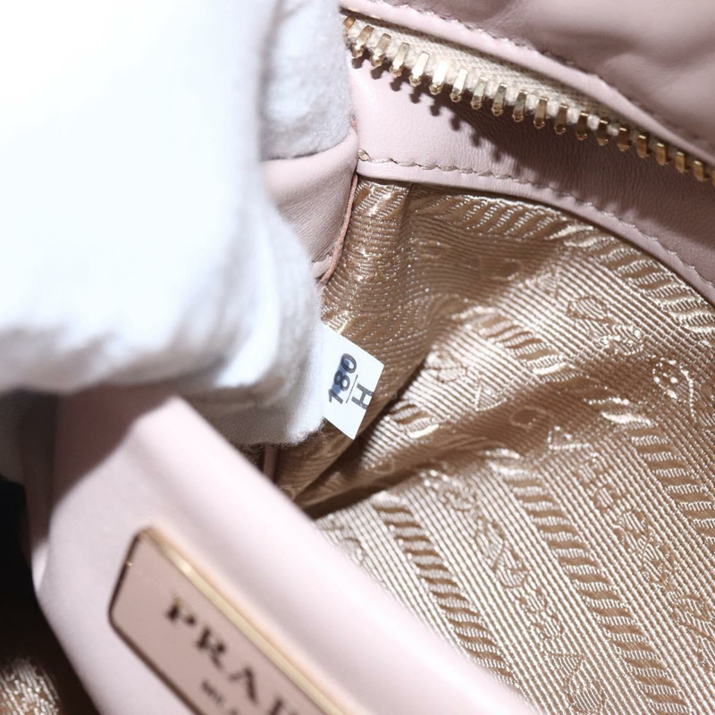 【日本直送】PRADA 手提包 皮革 兩用 粉金配色 正品 165567SAM-10