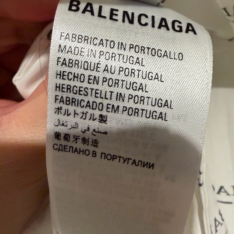 巴黎世家滿版logo短袖襯衫尺寸39-13