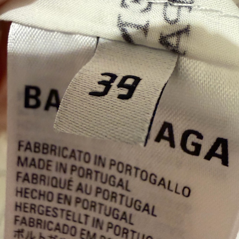 巴黎世家滿版logo短袖襯衫尺寸39-14