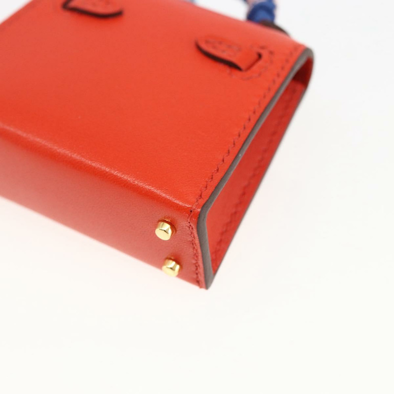【日本直送】愛馬仕 Micro Kelly Twilly 包飾 皮革 橙色 正品 169917SM-15