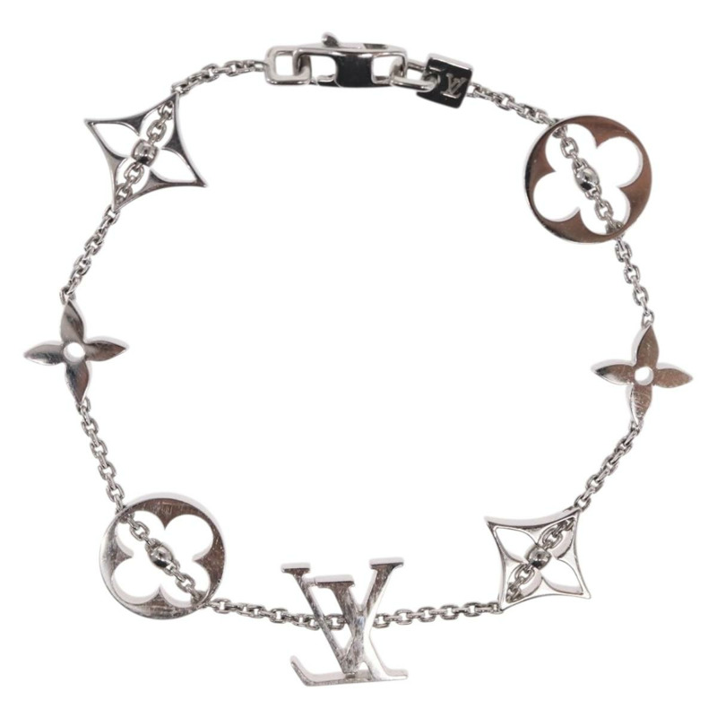 【日本直送】路易威登 (LOUIS VUITTON) 黃銅 Monogram 鍊式手鐲 18K 金 750 Q95011 正品 169935SM-5