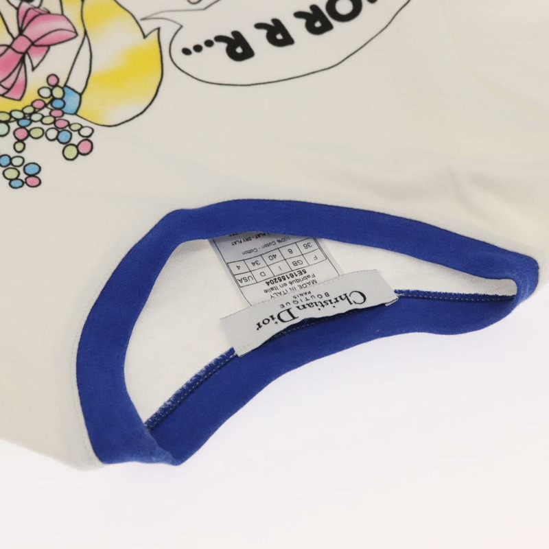 【日本直送】Christian Dior 短袖T卹，純棉，白色，正品 166469SM-7