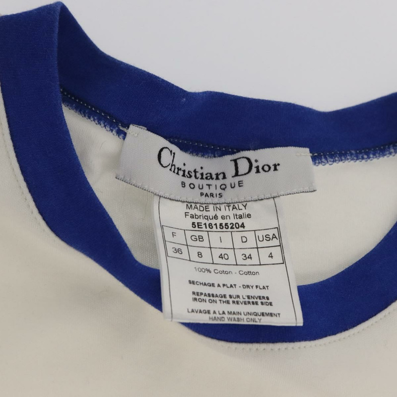 【日本直送】Christian Dior 短袖T卹，純棉，白色，正品 166469SM-13