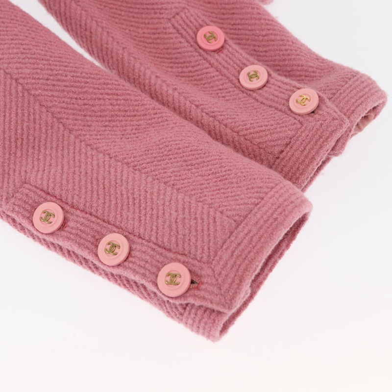 【日本直送】香奈兒粉紅斜紋軟呢外套，CC標誌，貨號169949M-9