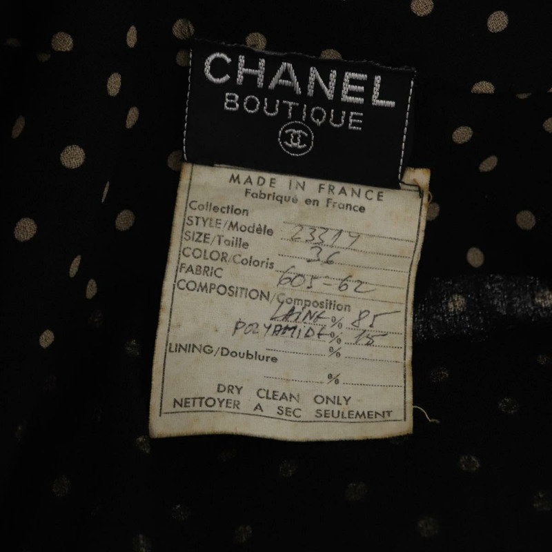 【日本直送】香奈兒 (CHANEL) 黑色絲綢單品 CC Auth 169945M-11