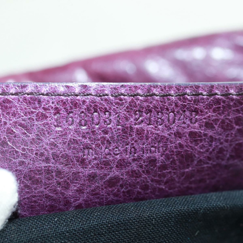 【日本直送】BALENCIAGA Matelasse 手提包，紫色/銀色皮革，貨號 168031，正品編號 170640V-9