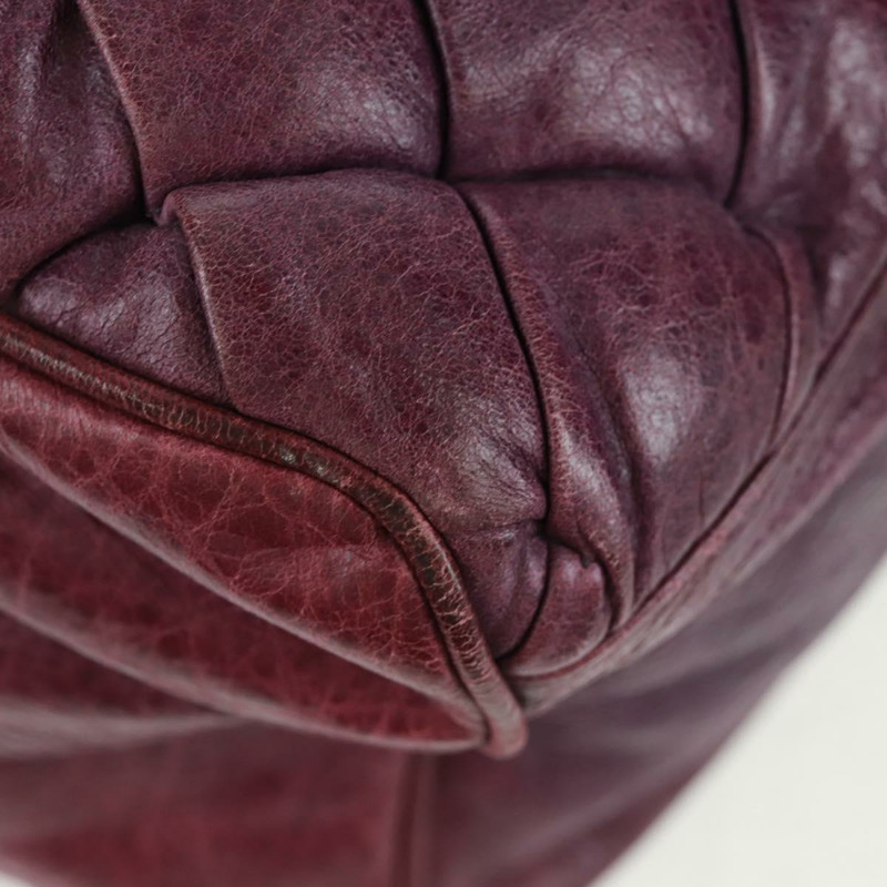 【日本直送】BALENCIAGA Matelasse 手提包，紫色/銀色皮革，貨號 168031，正品編號 170640V-14