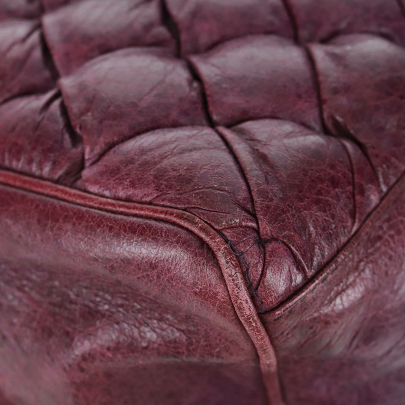 【日本直送】BALENCIAGA Matelasse 手提包，紫色/銀色皮革，貨號 168031，正品編號 170640V-15