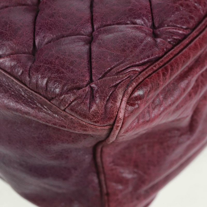 【日本直送】BALENCIAGA Matelasse 手提包，紫色/銀色皮革，貨號 168031，正品編號 170640V-16