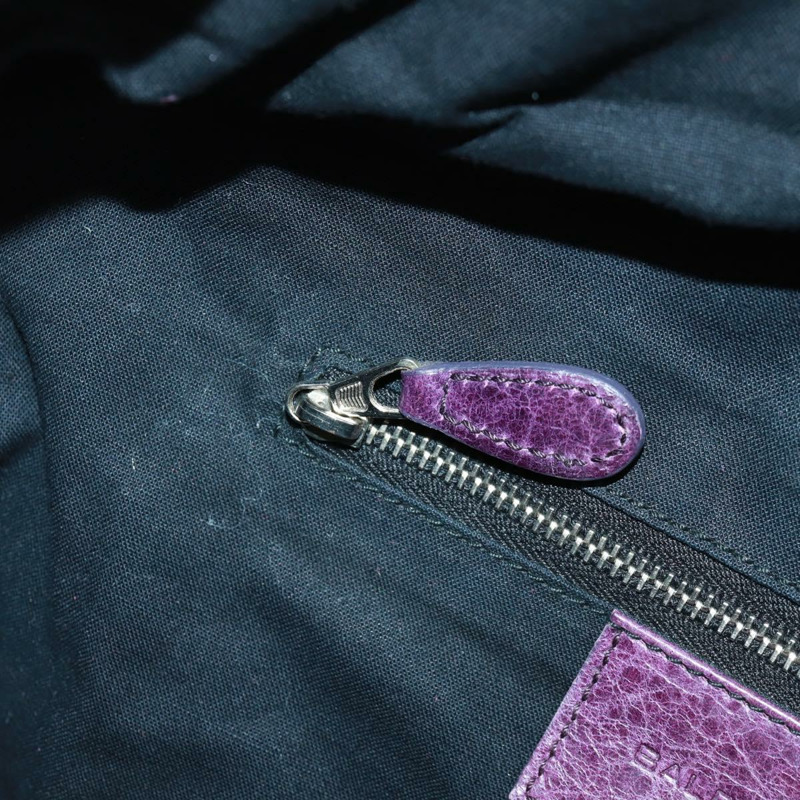 【日本直送】BALENCIAGA Matelasse 手提包，紫色/銀色皮革，貨號 168031，正品編號 170640V-23