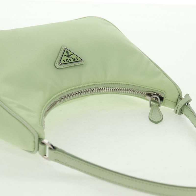 【日本直送】PRADA 尼龍綠色銀色配件包 Auth 170677M-5
