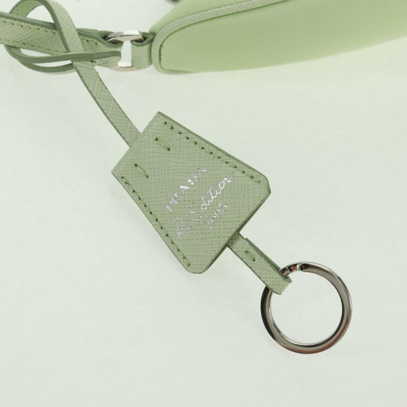 【日本直送】PRADA 尼龍綠色銀色配件包 Auth 170677M-8