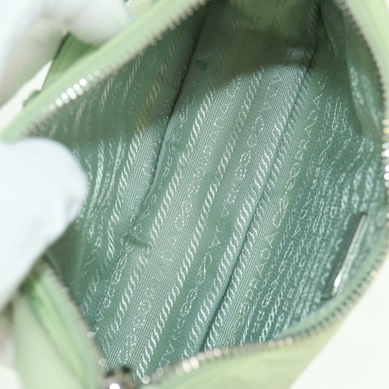 【日本直送】PRADA 尼龍綠色銀色配件包 Auth 170677M-9