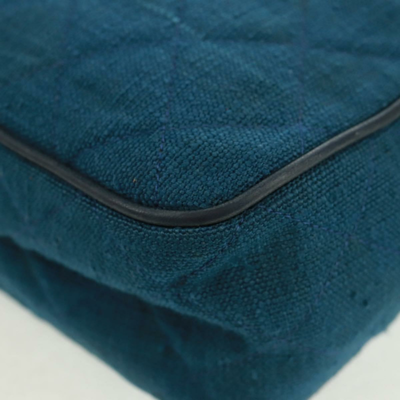 【日本直送】香奈兒 (CHANEL) Matelasse 帆布肩背包，海軍藍金色雙C標誌，貨號 171908V-14