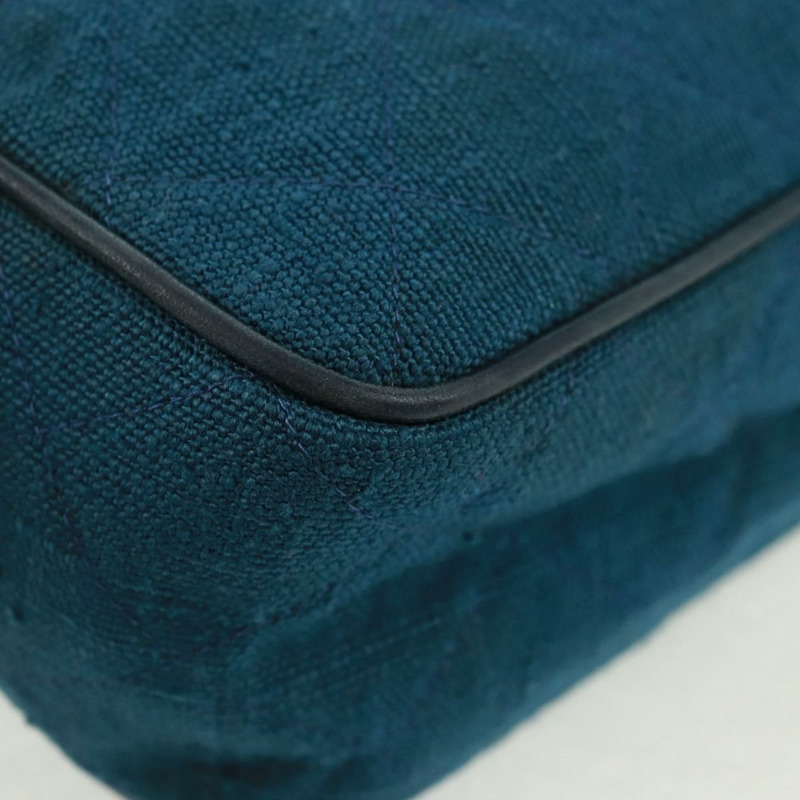 【日本直送】香奈兒 (CHANEL) Matelasse 帆布肩背包，海軍藍金色雙C標誌，貨號 171908V-15