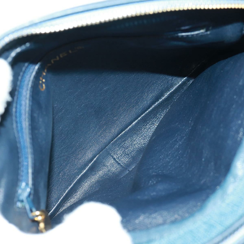 【日本直送】香奈兒 (CHANEL) Matelasse 帆布肩背包，海軍藍金色雙C標誌，貨號 171908V-20