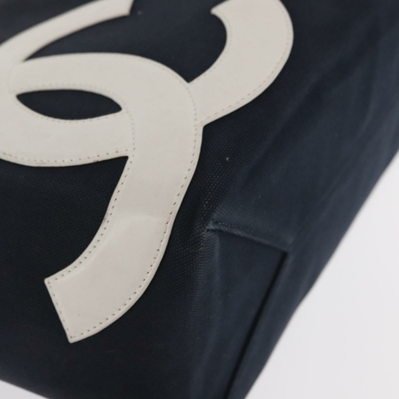 【日本直送】香奈兒 Choco Bar 鏈條手提包 帆布皮革 黑色 CC Auth 171000-8