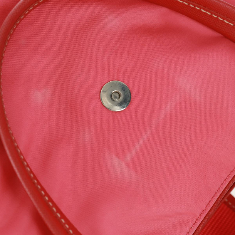 【日本直送】PRADA 手提包 尼龍皮革 粉紅色 銀色 正品 171019V-7