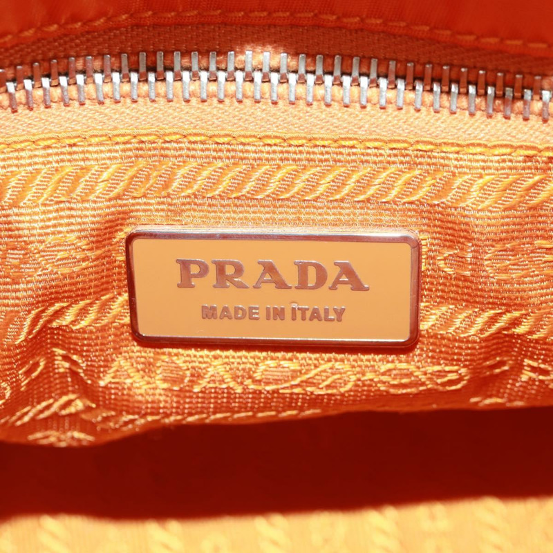 【日本直送】PRADA 手提包 尼龍皮革 粉紅色 銀色 正品 171019V-22