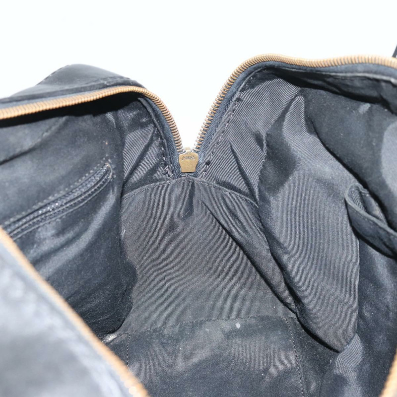 【日本直送】香奈兒 (CHANEL) 野性縫線手提包，黑色皮革，金色雙C標誌，正品 BA10500V-18