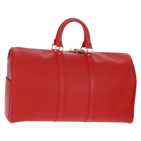路易威登 Epi Keepall 45 波士頓包 紅色 M42977 LV 正品 171030SAV