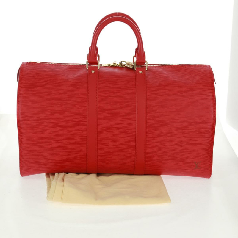 【日本直送】路易威登 Epi Keepall 45 波士頓包 紅色 M42977 LV 正品 171030SAV-11