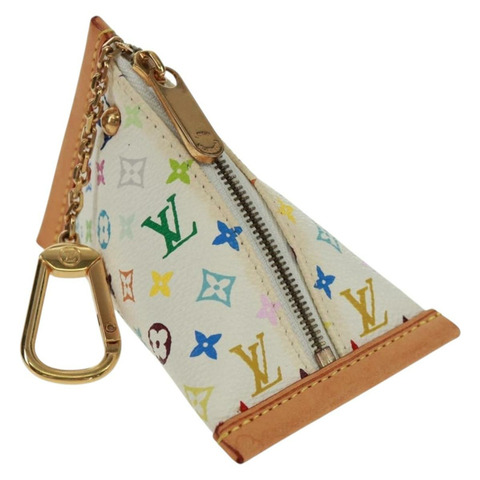 路易威登 Monogram Multicolor Berlango 白色零錢包 M58028 正品 BA10526V