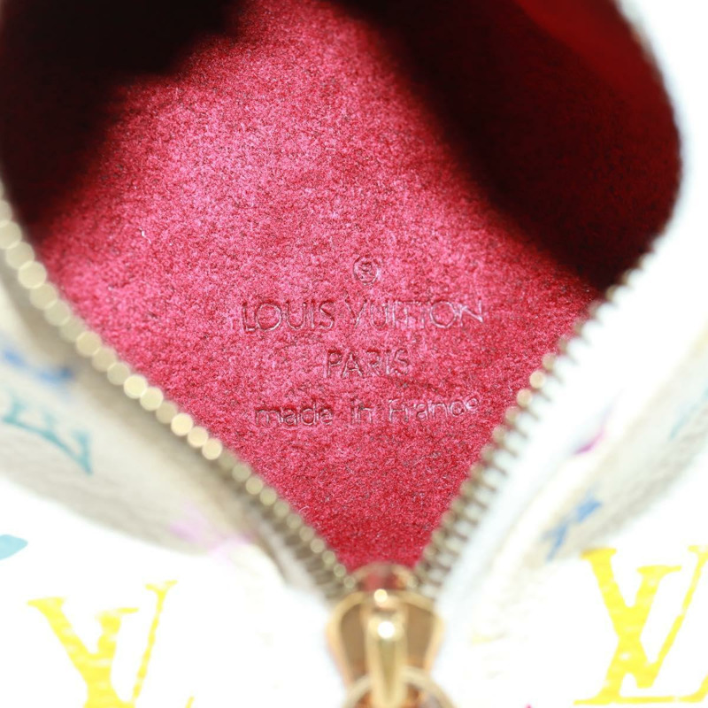 【日本直送】路易威登 Monogram Multicolor Berlango 白色零錢包 M58028 正品 BA10526V-9