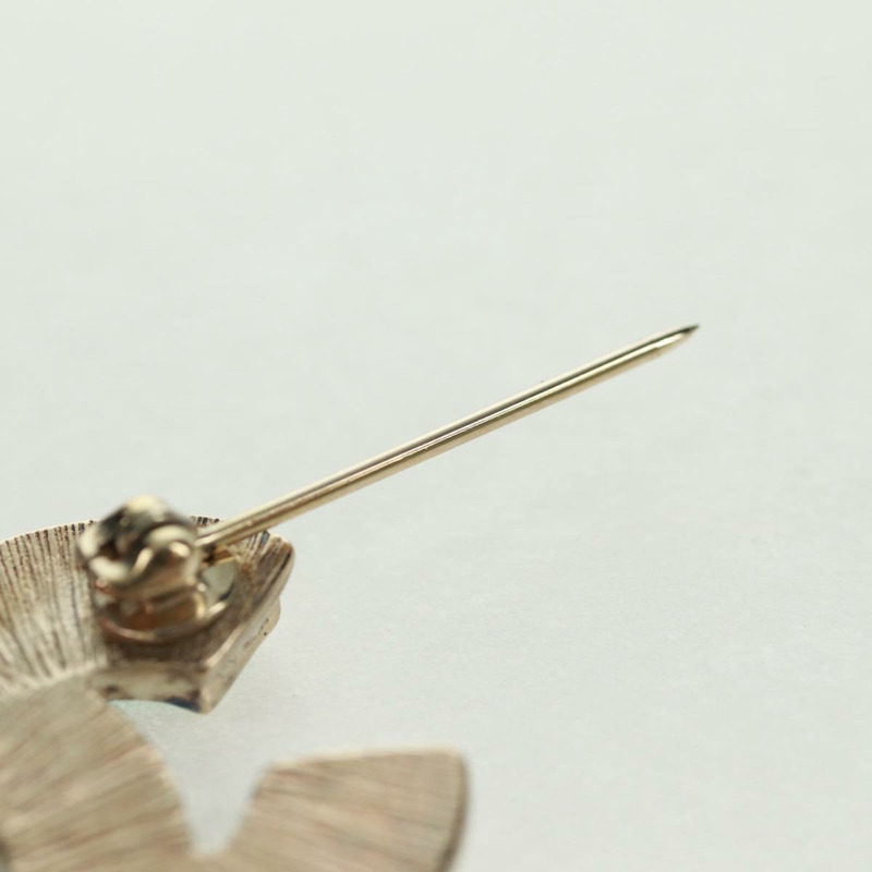 【日本直送】香奈兒 COCO 標誌胸針，金屬材質，綠松石藍色，CC 標誌，正品編號 169942V-5