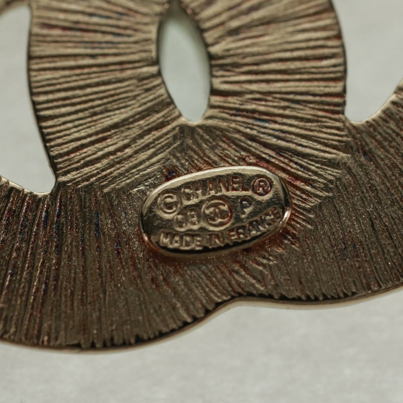 【日本直送】香奈兒 COCO 標誌胸針，金屬材質，綠松石藍色，CC 標誌，正品編號 169942V-6