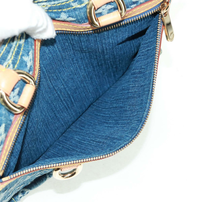 【日本直送】路易威登 Monogram Denim 平底購物手提包 藍色 M95018 正品 BA10551SAM-23
