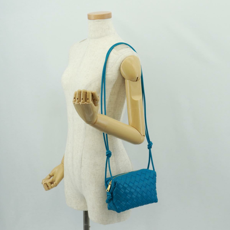 【日本直送】BOTTEGA VENETA INTRECCIATO 單肩包皮革藍金正品 BA10549SM-19