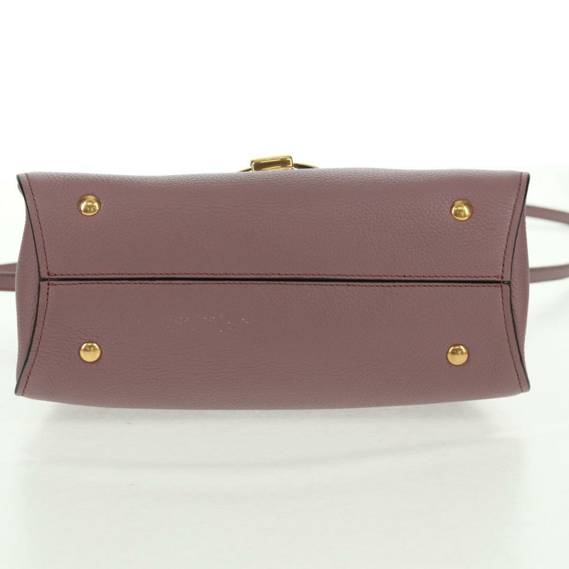 【日本直送】Salvatore Ferragamo Gancini Margot 皮革雙肩包 紫色金色 正品 170696M-4