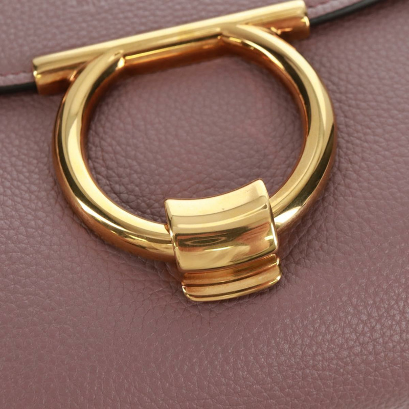 【日本直送】Salvatore Ferragamo Gancini Margot 皮革雙肩包 紫色金色 正品 170696M-20