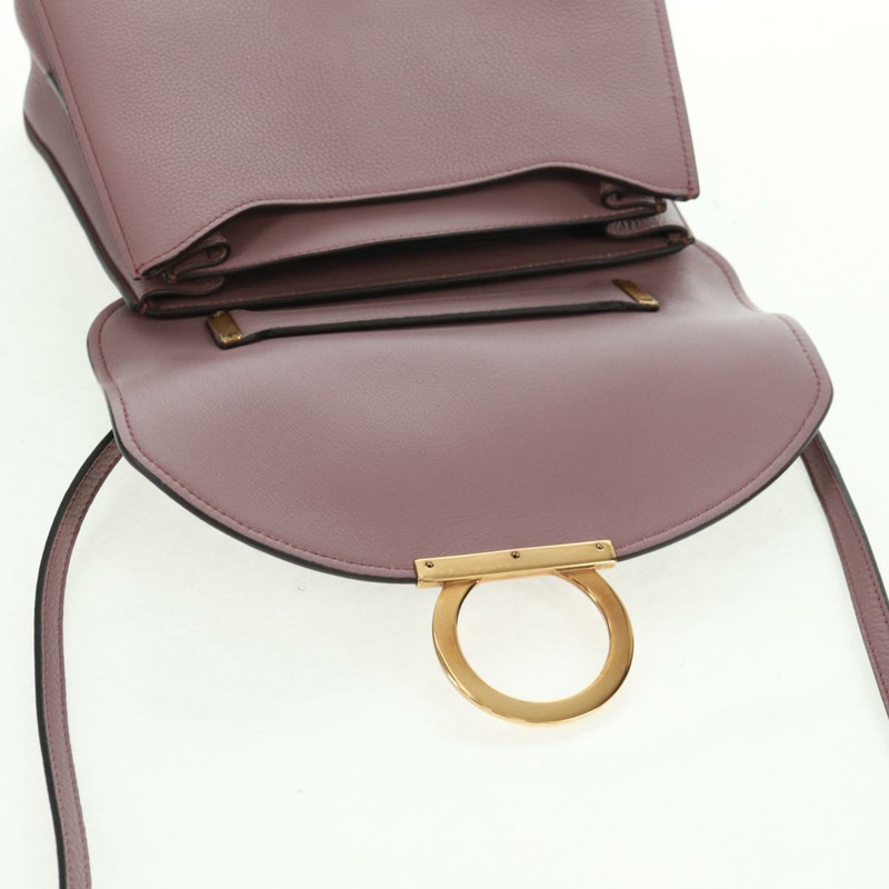 【日本直送】Salvatore Ferragamo Gancini Margot 皮革雙肩包 紫色金色 正品 170696M-21