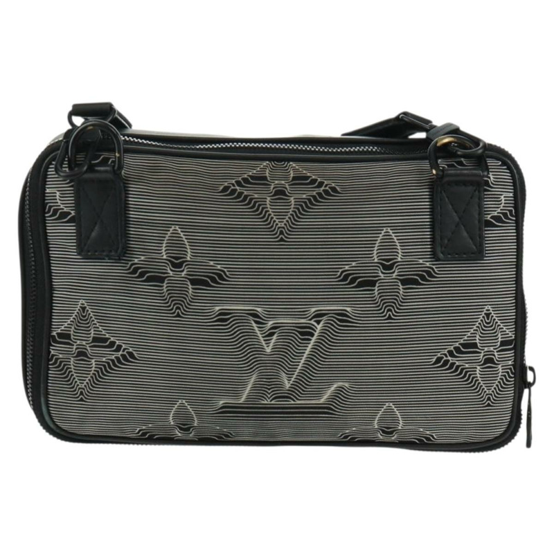 【日本直送】路易威登（LOUIS VUITTON）黑色皮革可擴充斜背包 M55698 LV 正品 170737M-1