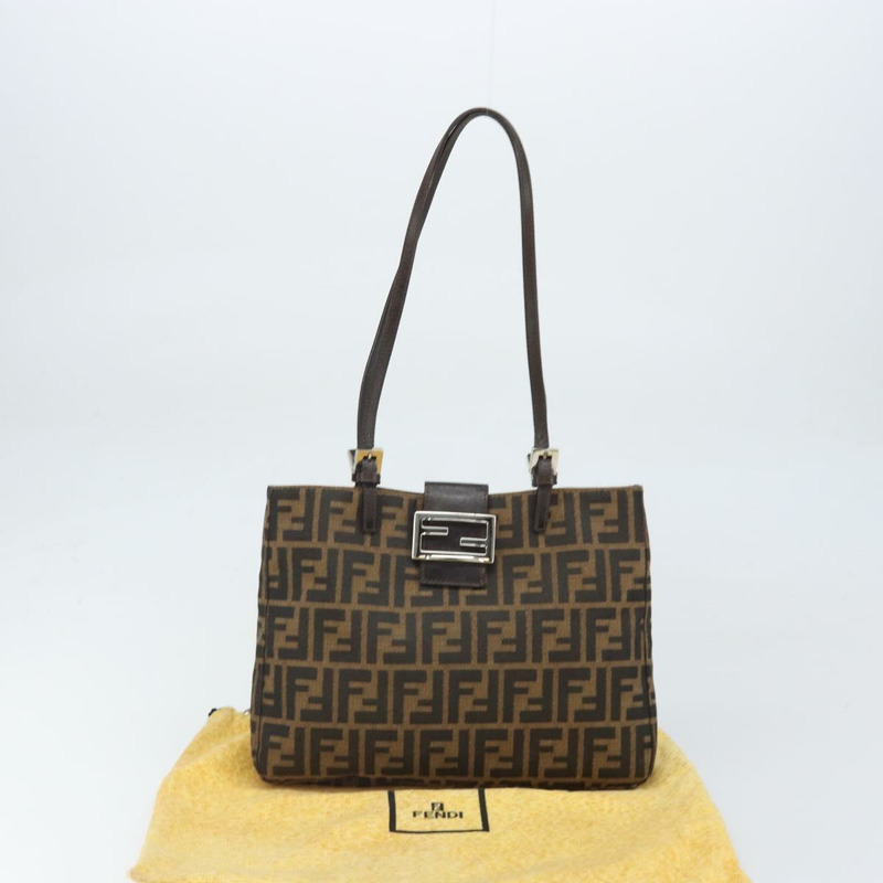 【日本直送】FENDI Zucca帆布托特包 黑色棕色 正品 171785V-11