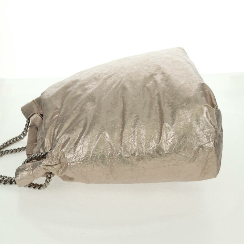 【日本直送】BALENCIAGA Crush 中型鏈條包 皮革 香檳金 742941 正品 170011SAV-2