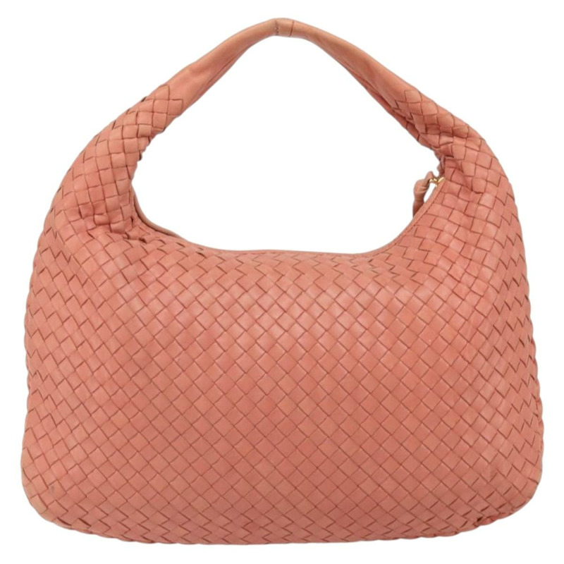 【日本直送】BOTTEGA VENETA INTRECCIATO Hobo 手提包皮革粉紅金正品 hk3480A-1