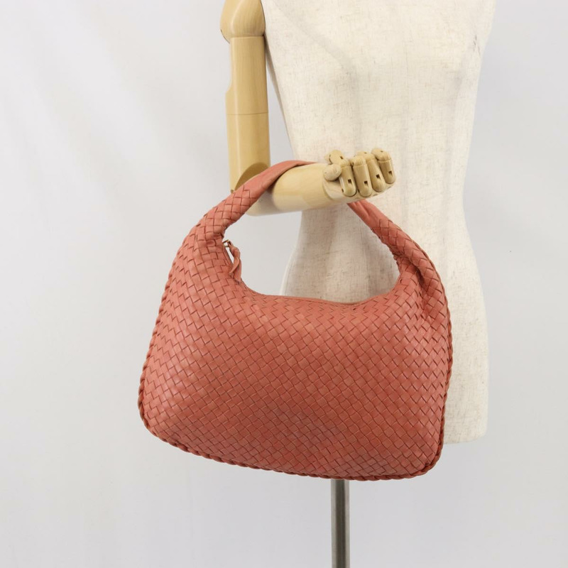 【日本直送】BOTTEGA VENETA INTRECCIATO Hobo 手提包皮革粉紅金正品 hk3480A-21