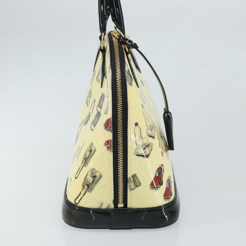【日本直送】路易威登 Vernis 貼紙印花 Alma PM 手提包 白色 M50466 LV 正品 171045-2